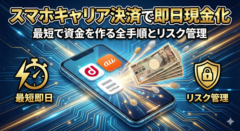 スマホキャリア決済で即日現金化｜最短で資金を作る全手順とリスク管理